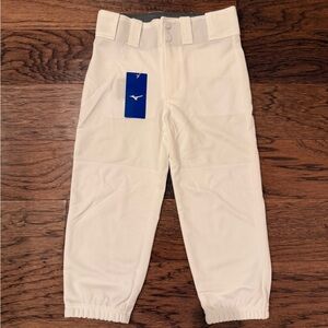 NWT! Mizuno Youth Girls Medium White Softball Pants